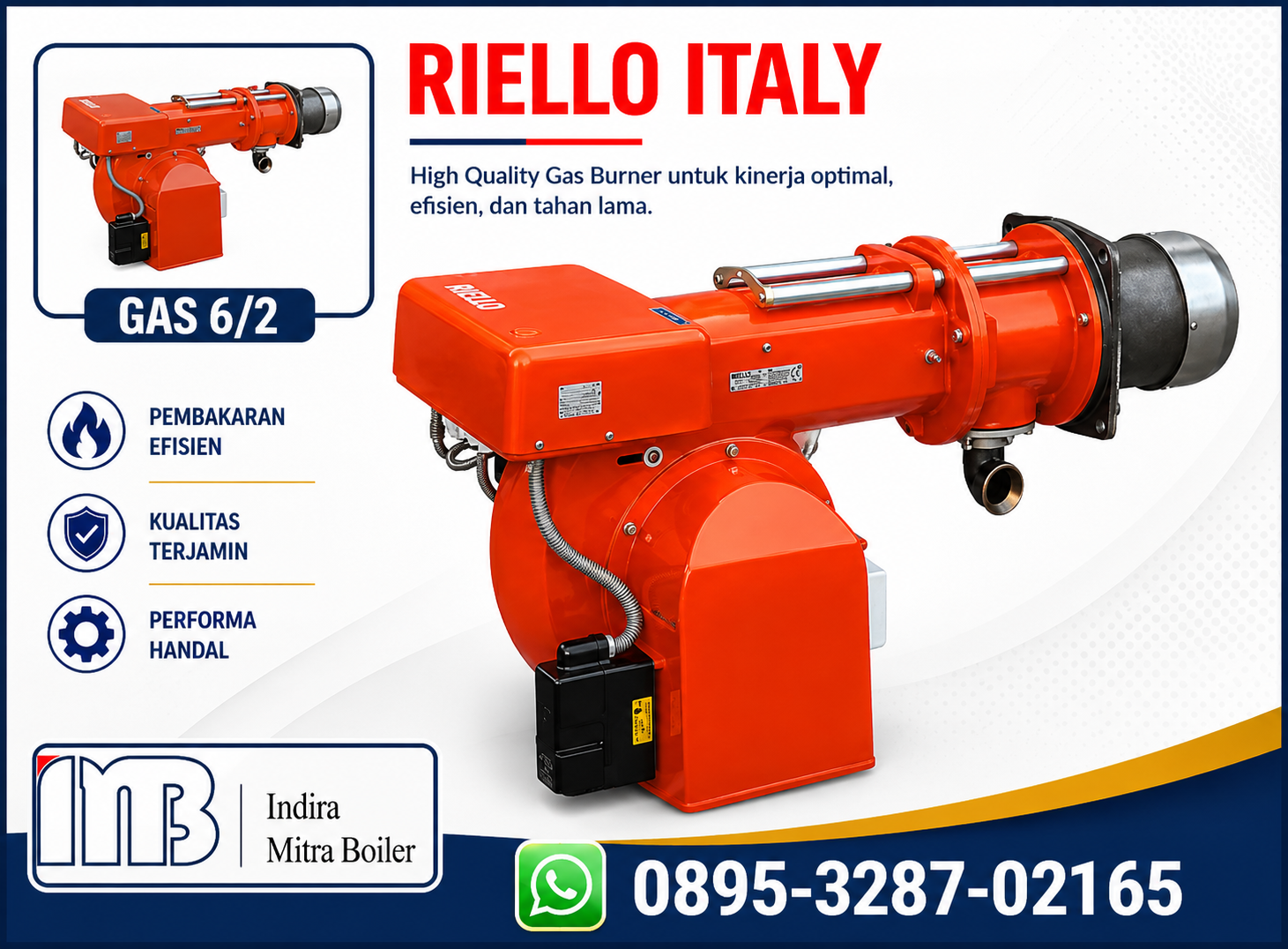 JUAL GAS BURNERS TWO STAGE RIELLO GAS 6/2