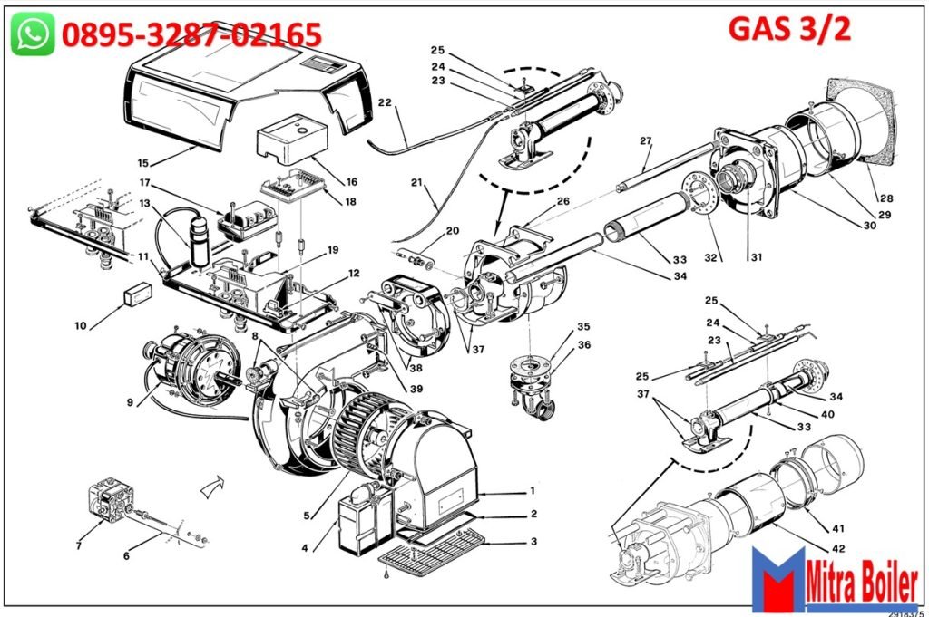 SPARE PARTS BURNERS RIELLO - GAS 3/2