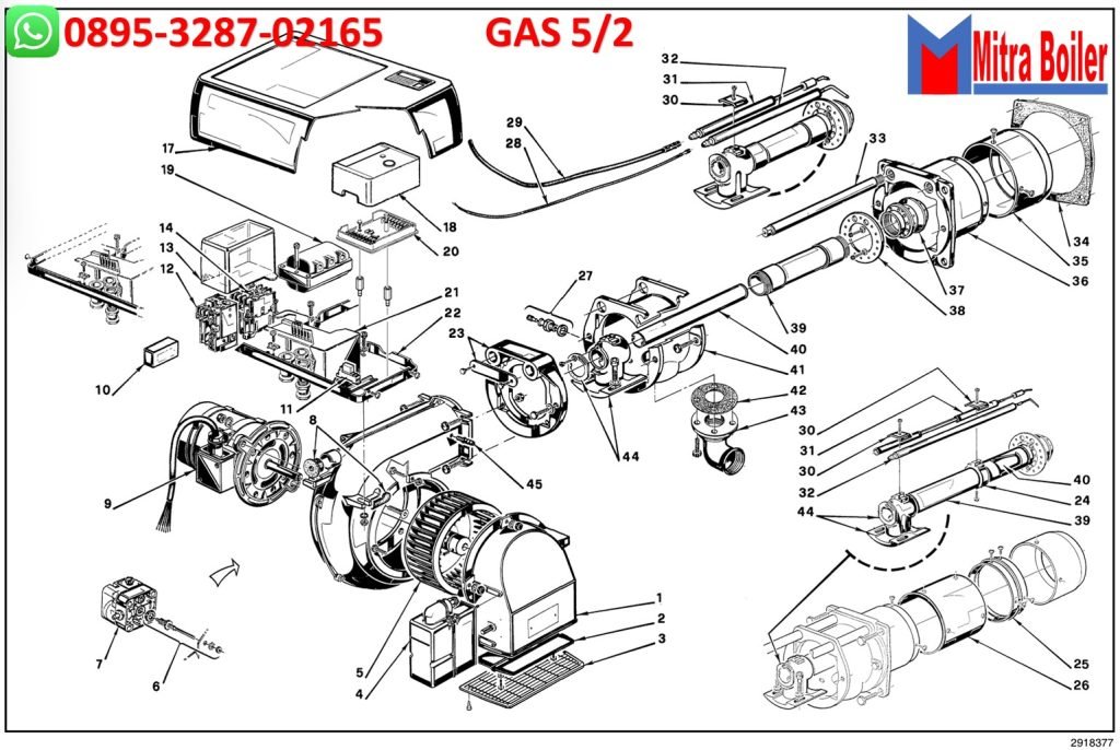JUAL SPARE PARTS BURNERS RIELLO – GAS 3/2