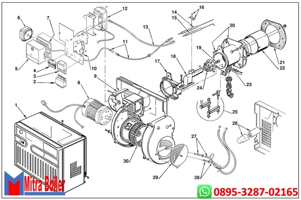 SPARE PARTS GAS BURNERS – RIELLO R40FS10, FS20
