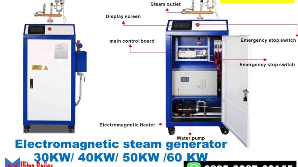 Electromagnetic steam generator 30-60 kw