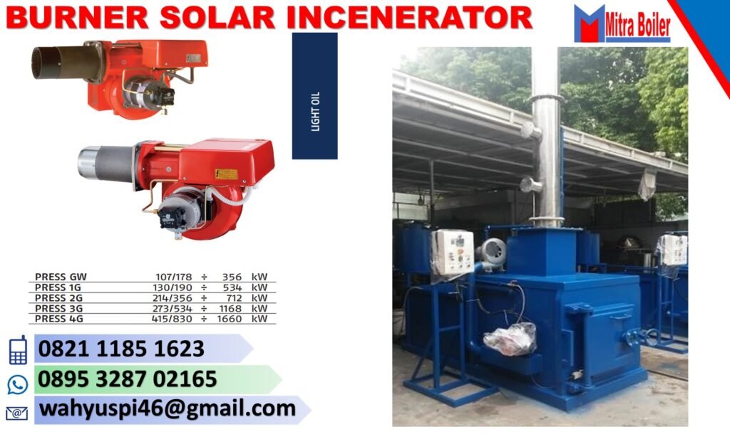 JUAL OIL BURNER RIELLO PRESS G UNTUK MESIN INCENERATOR 
