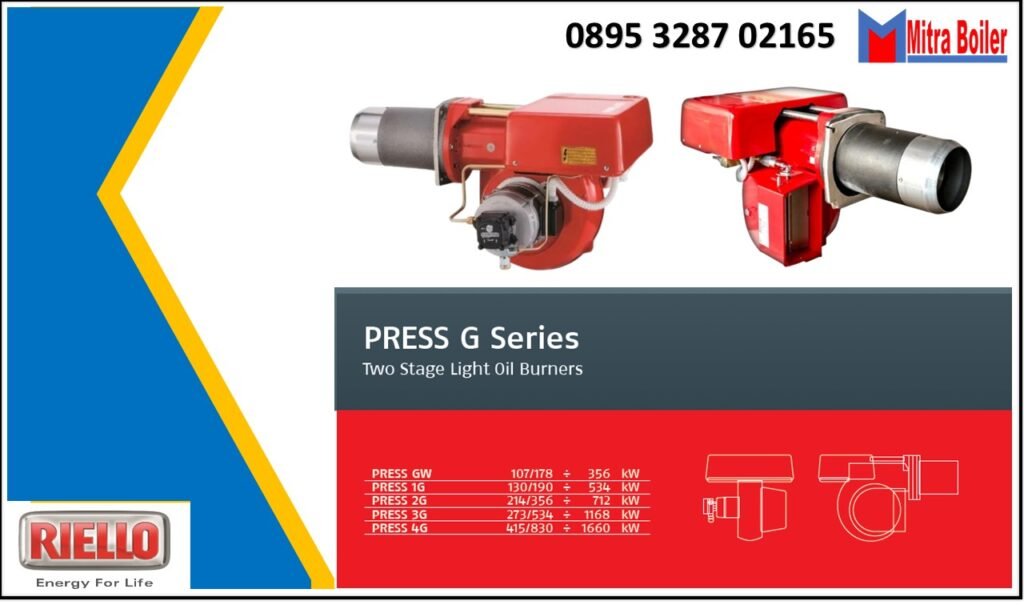 PRESS 3G 273/534 ÷ 1168 kW - RIELLO BURNER SOLAR DUA NOZZLE
