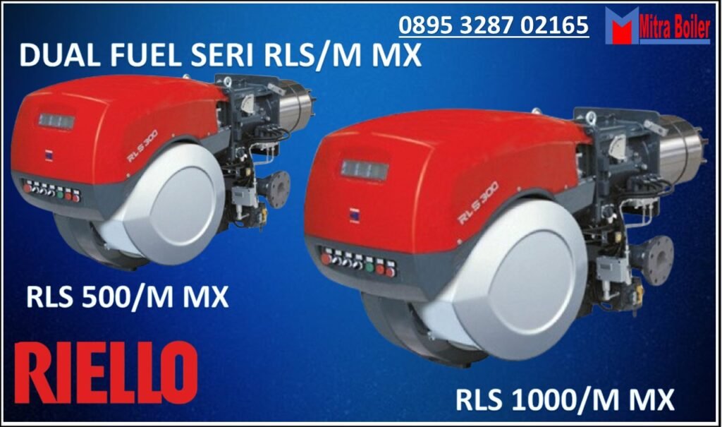 BURNER RIELLO DUAL FUEL MODULATING - RLS 500, 650, 800, 1000, 1200/M MX