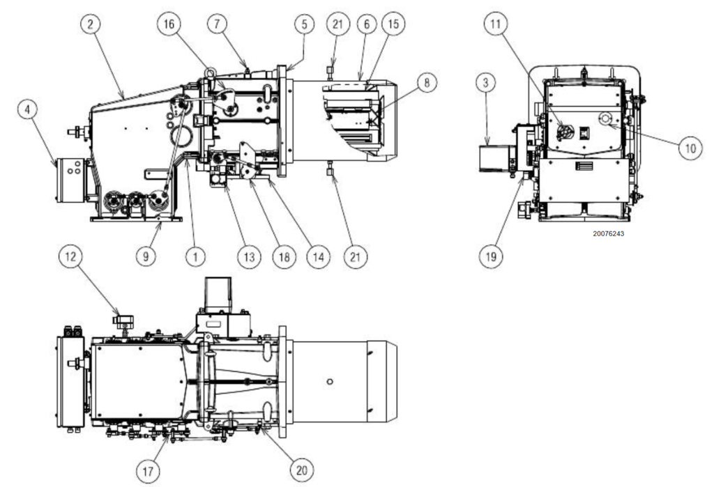 KOMPONEN BURNER RIELLO DB4