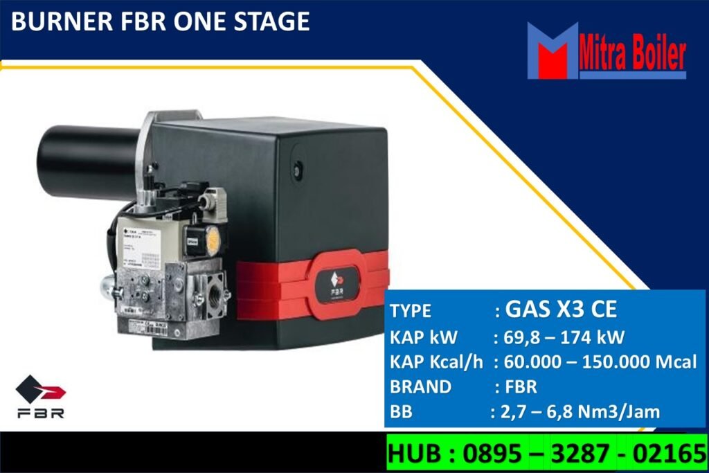 JUAL FBR GAS X3 CE - BURNER GAS SINGLE STAGE