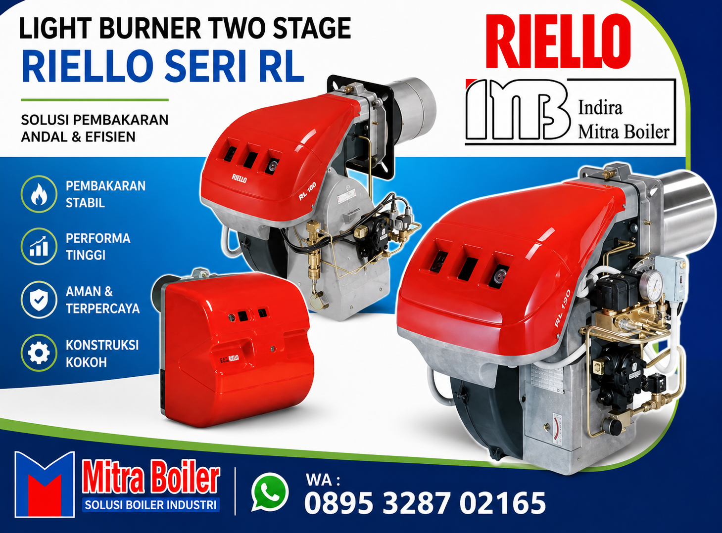 JUAL LIGHT OIL BURNER TWO STAGE SERI RL