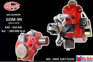 SPESIFIKASI BURNER GOM-3N BAHAN BAKAR GAS