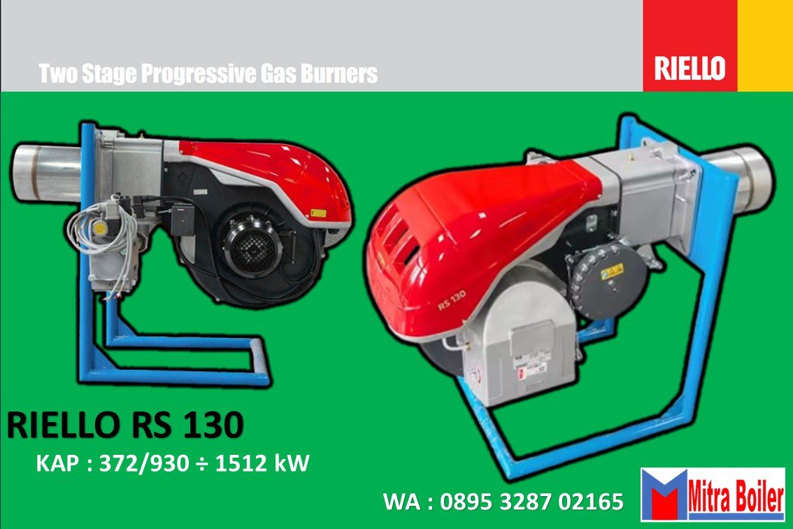 DATA TEKNIS RIELLO RS130 BAHAN BAKAR GAS