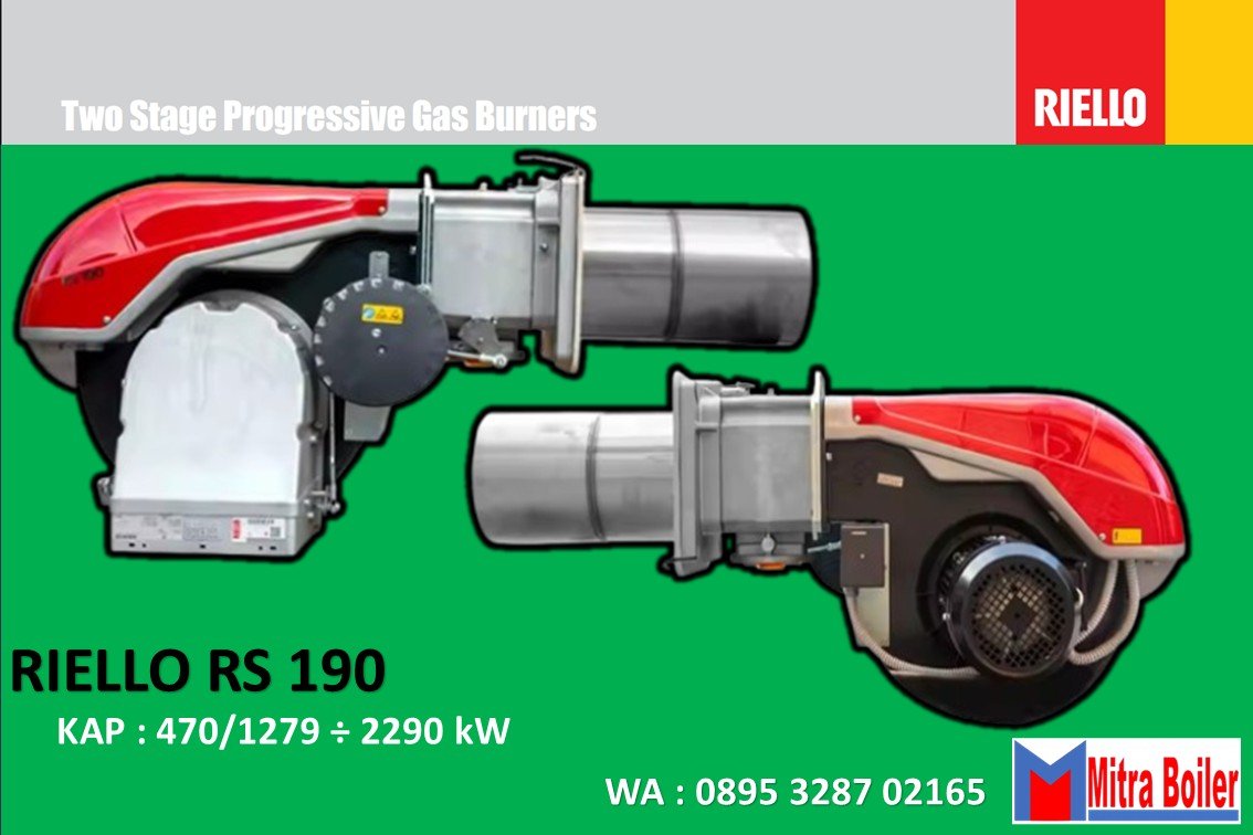 DATA TEKNIS RIELLO RS190 BAHAN BAKAR GAS