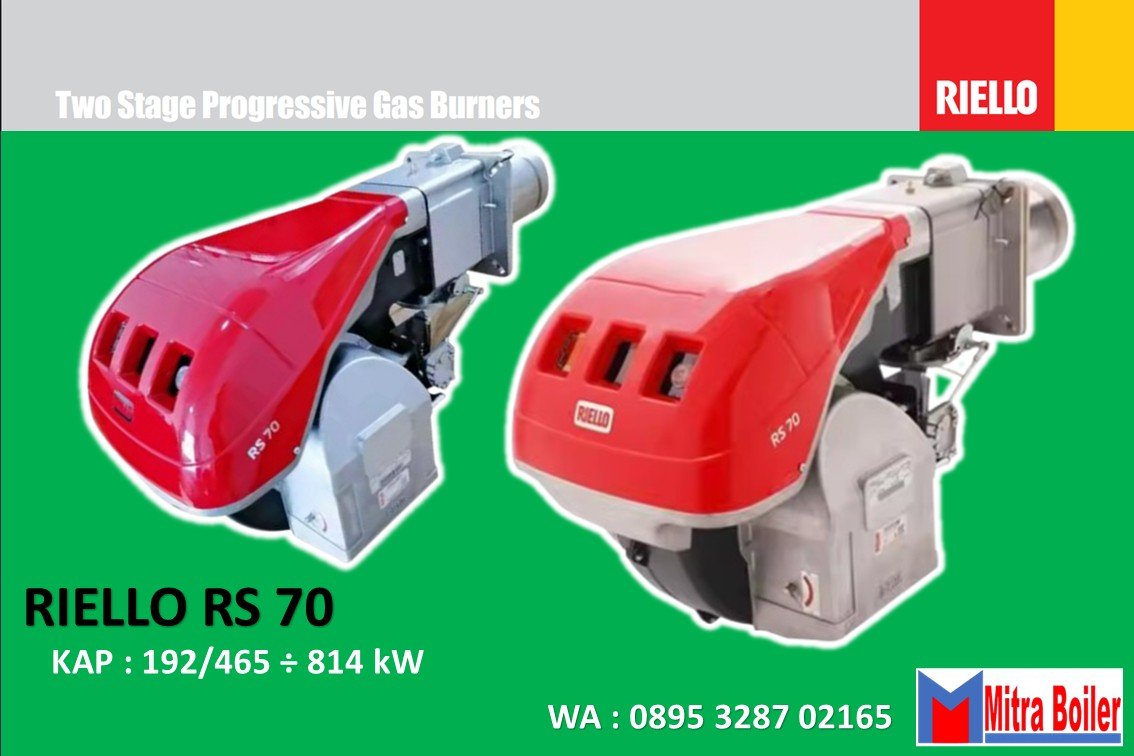 DATA TEKNIS RIELLO RS70 BAHAN BAKAR GAS