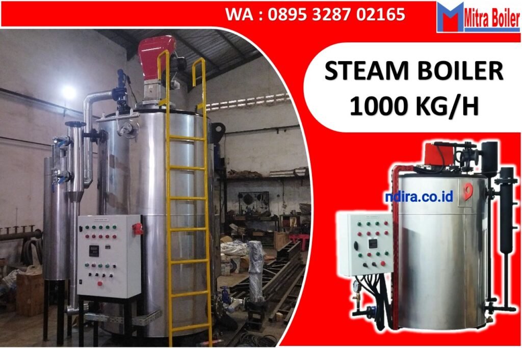 STEAM BOILER 1000 kg-jam one through