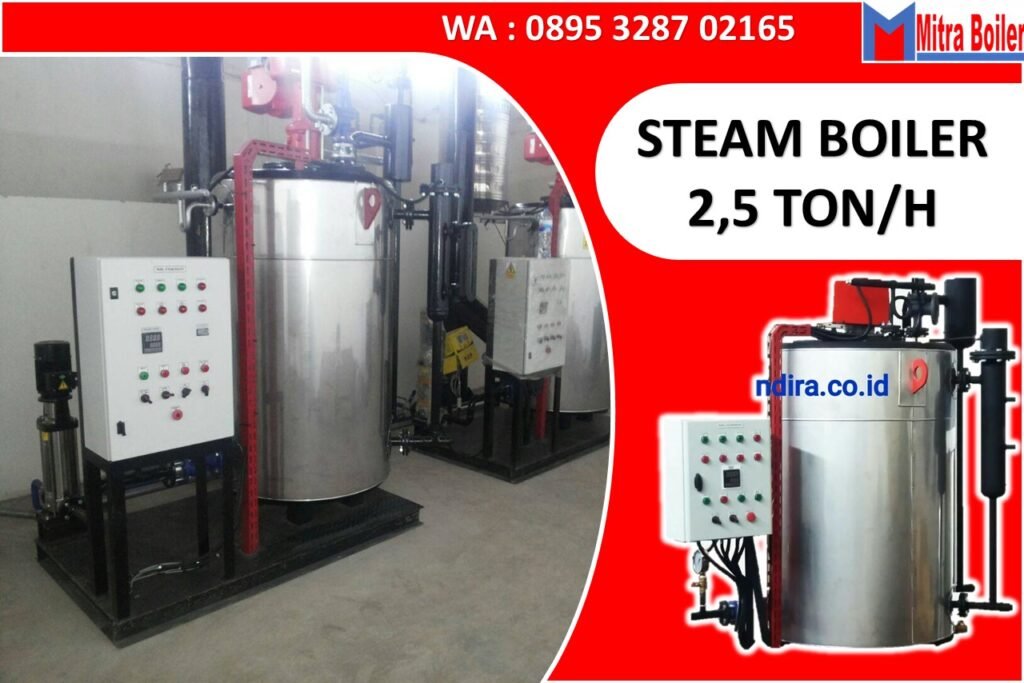 STEAM BOILER ONCE TROUGH 2500 KG/JAM