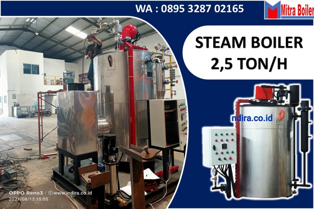 STEAM BOILER 2,5 TON ONE TROUGH