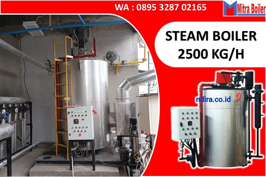STEAM BOILER 2500 kg-jam VERTIKAL