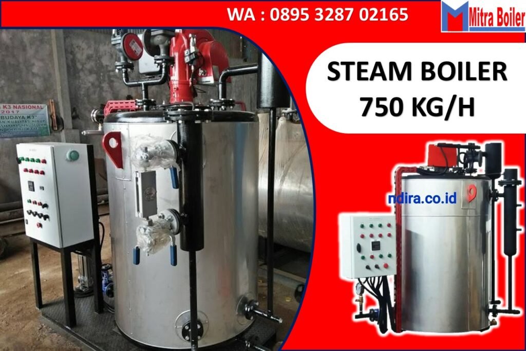 STEAM BOILER 750 kg-jam berdiri