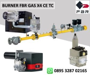BURNER FBR GAS X4 TC + RAMPA R. CE D1 1/4"-S SATU TAHAP