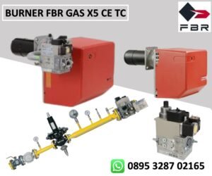 BURNER FBR GAS X5 TC + RAMPA R. CE D1"-S SATU TAHAP