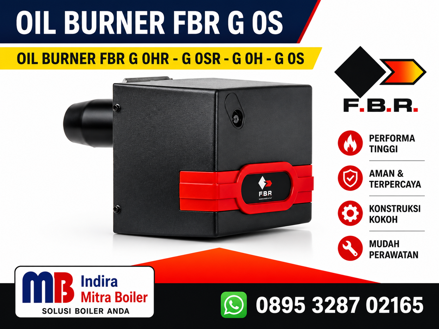 JUAL OIL BURNER FBR G 0HR - G 0SR - G 0H - G 0S SINGLE STAGE