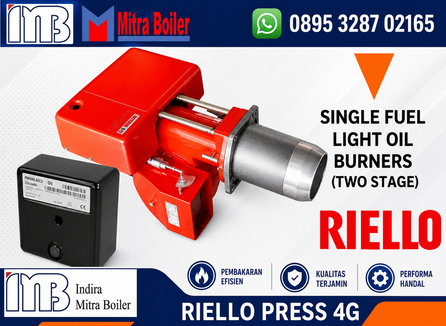 JUAL JUAL BURNER RIELLO PRESS 4G - DUA NOZZLE