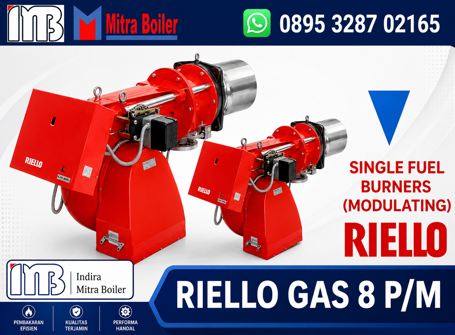 JUAL RIELLO GAS 8 P/M - BURNER GAS ( MODULATING )