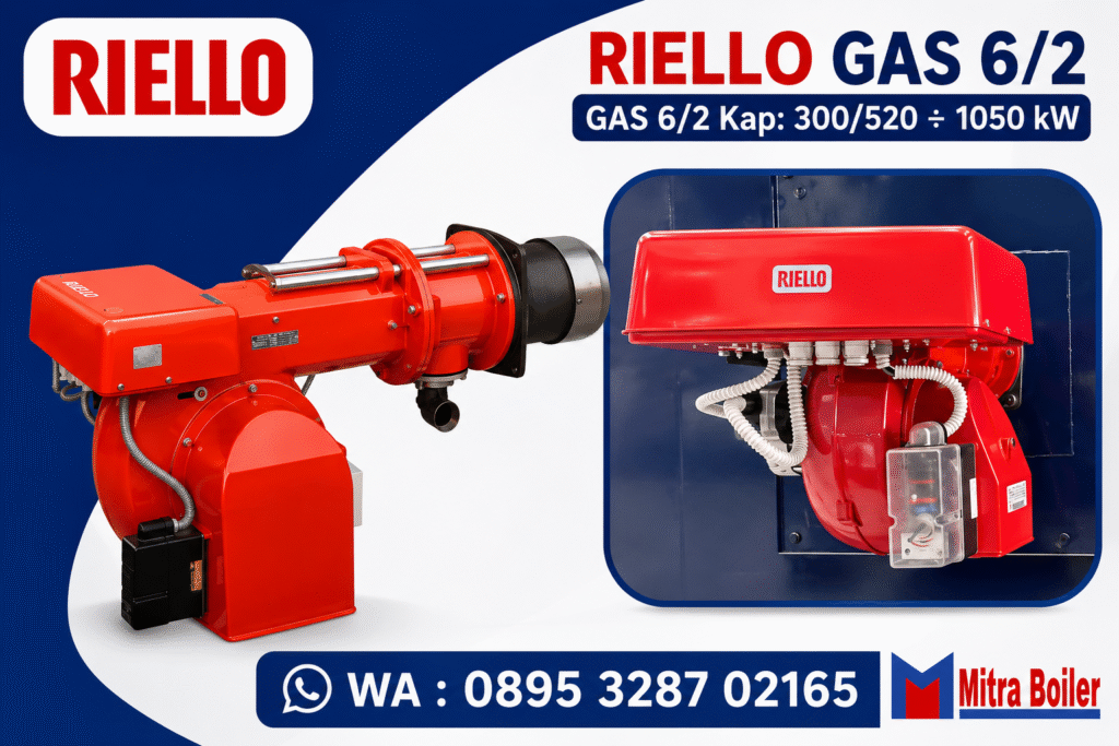 RIELLO GAS 6/2 – BURNER BB GAS DUA TAHAP
