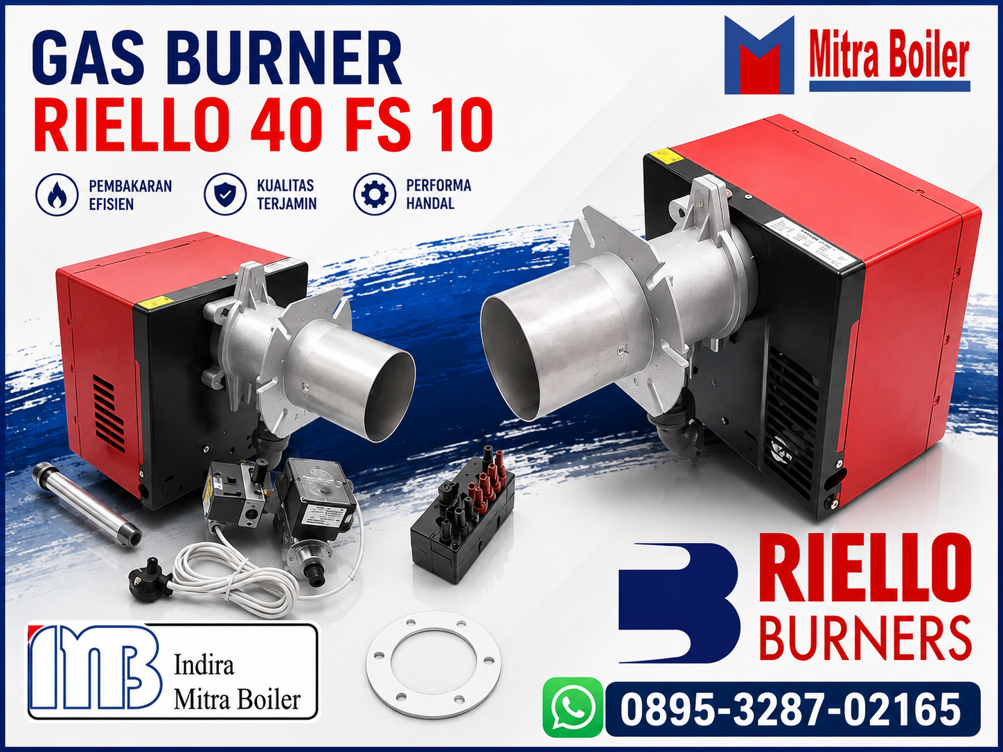 JUAL MESIN BURNER GAS - RIELLO 40 FS10 ( 100.000 KCAL/JAM )