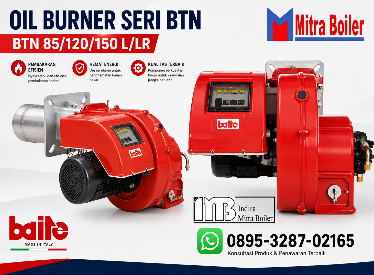 JUAL MESIN BURNER SOLAR - BAITE BTN85/120/150L/LR
