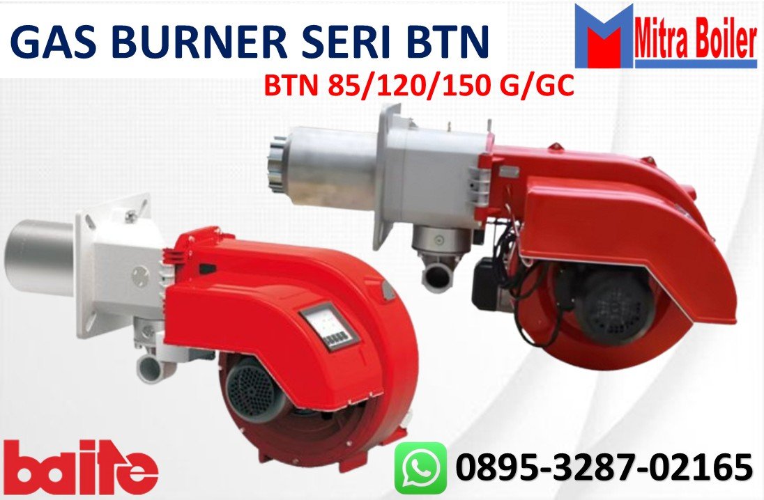 BTN85/120/150G C Pembakar Gas Geser/Modulasi Dua Tahap