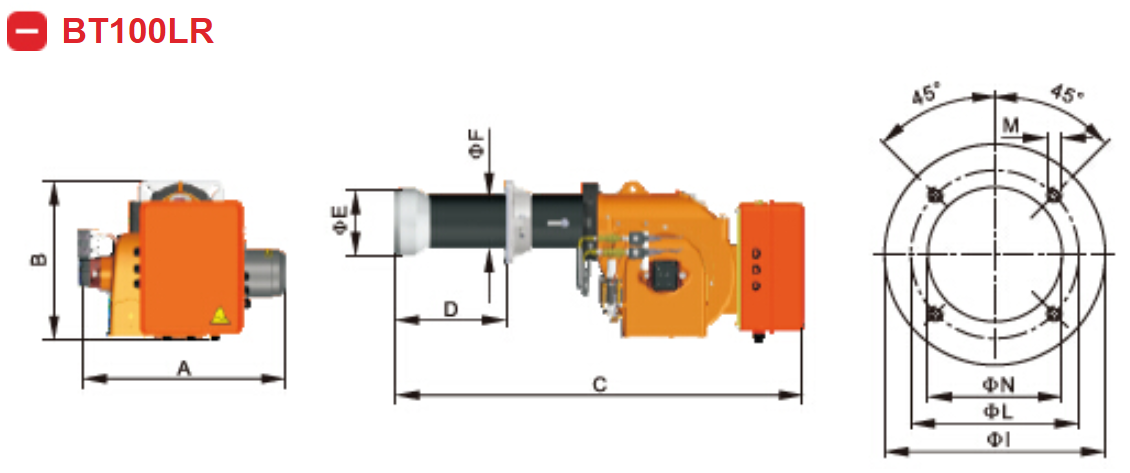 BURNER SOLAR - BAITE BT75/100LR