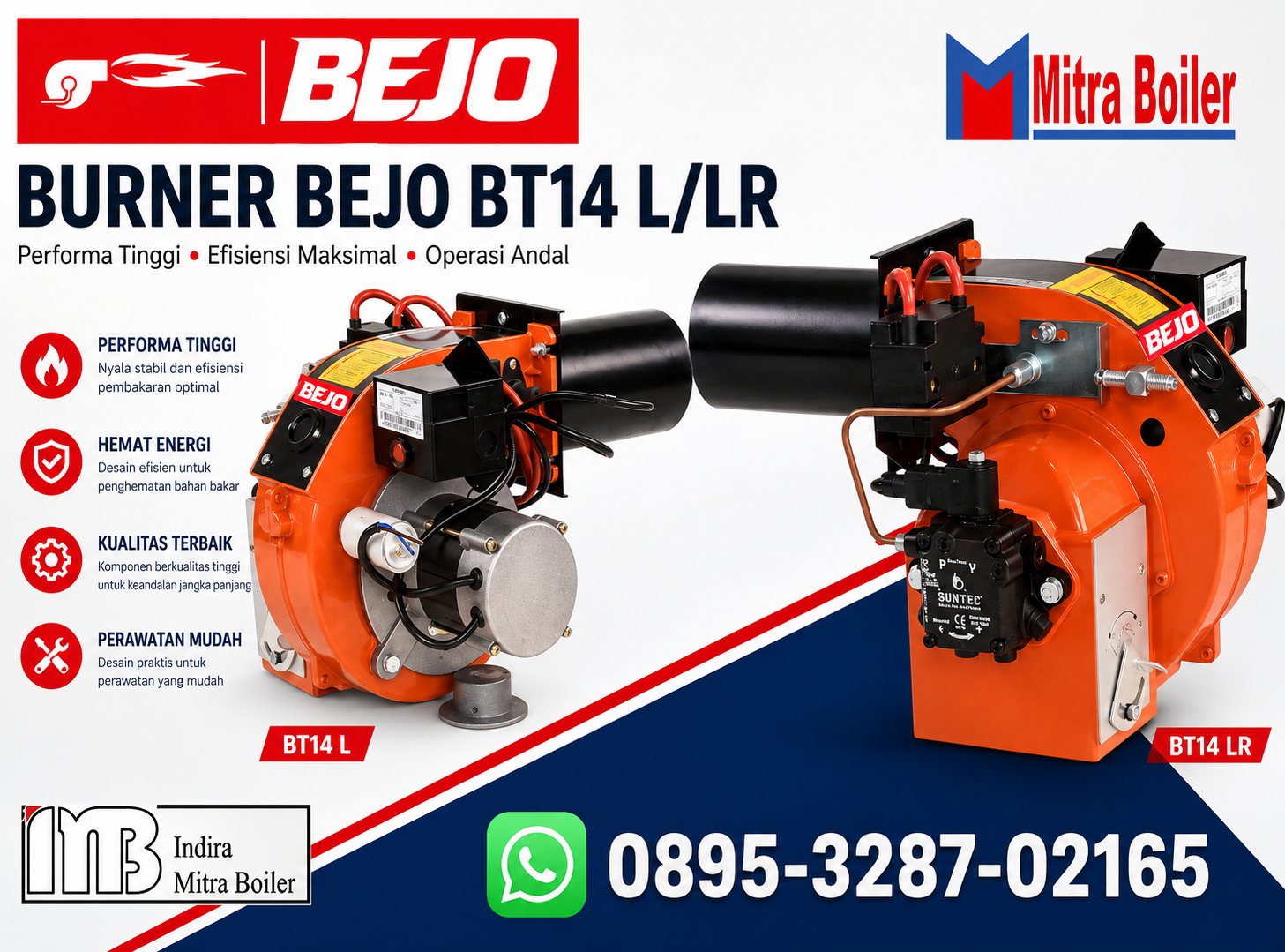 JUAL BURNER BEJO BT14L/LR