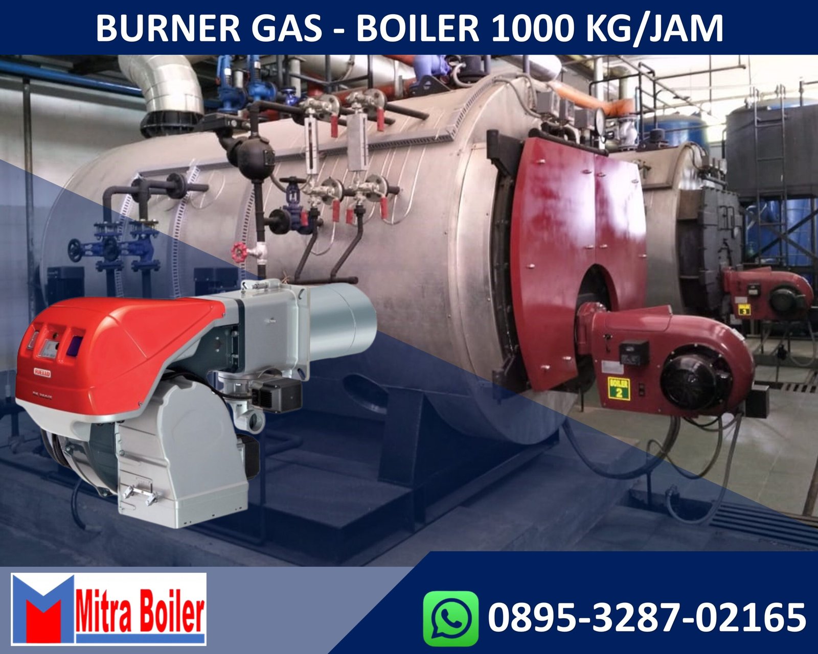 JUAL BURNER GAS BOILER 1 TON