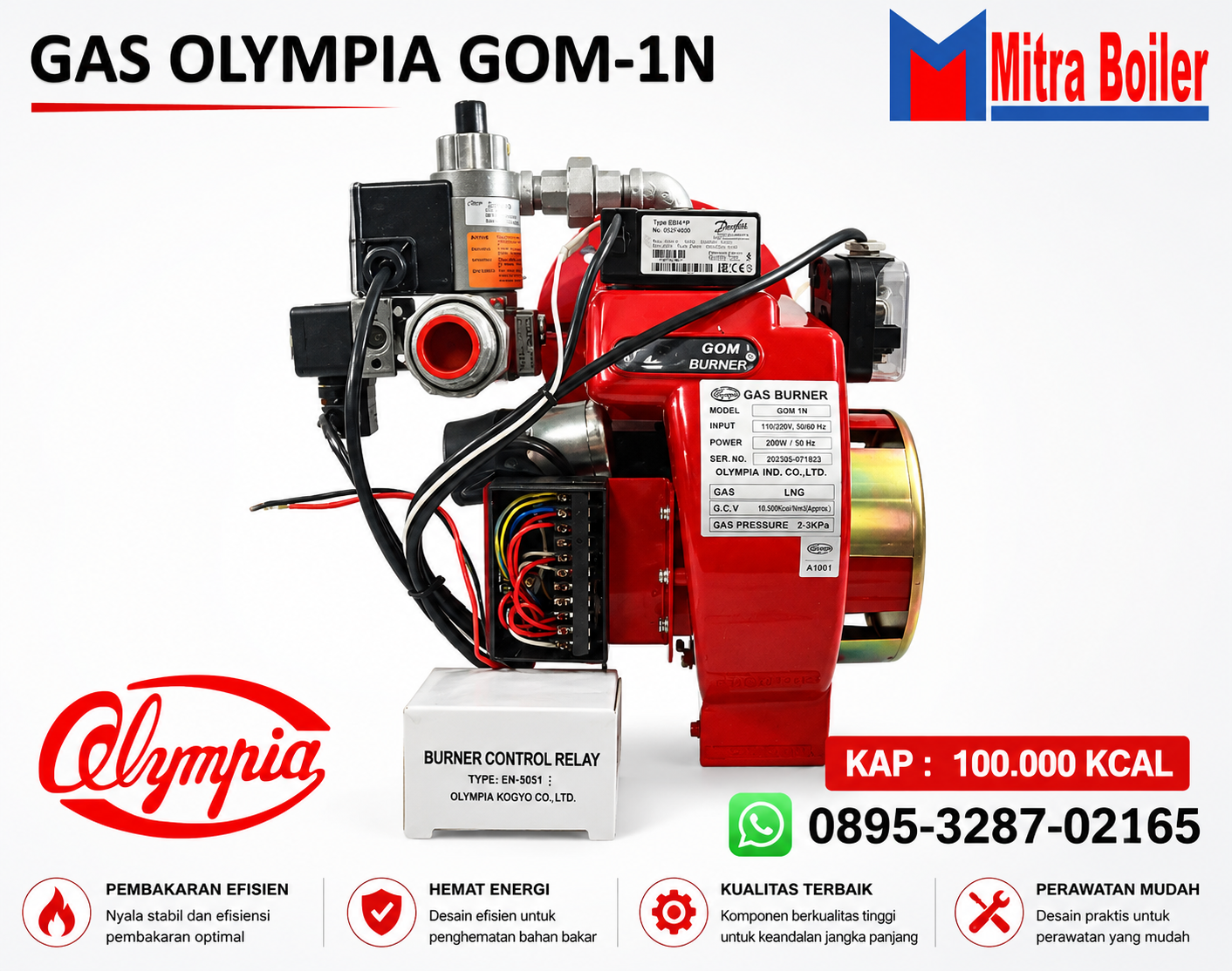 JUAL BURNER GAS OLYMPIA GOM-1N KOGYO JAPAN