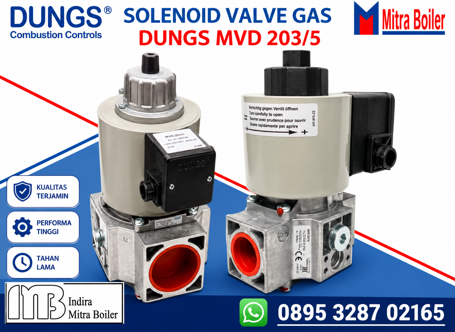 JUAL SOLENOID VALVE GAS DUNGS MVD 203/5 - 3/8" INCH