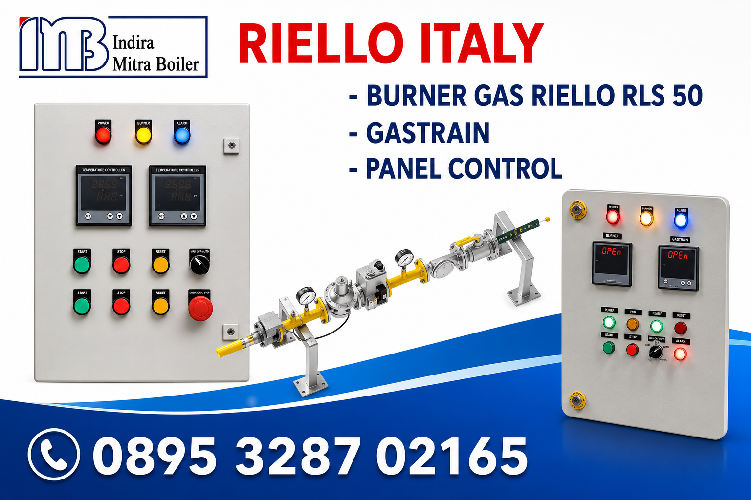 JUAL PANEL TEMPERATURE CONTROL BURNER RIELLO RLS 50