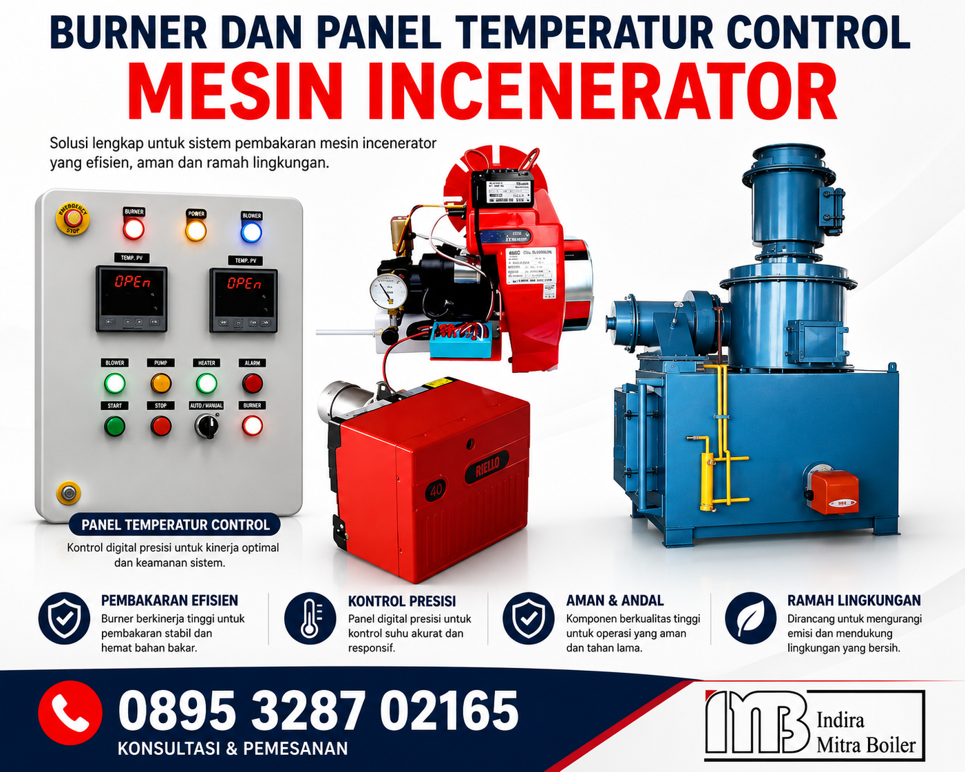 JUAL BURNER DAN PANEL TEMPERATUR CONTROL - MESIN INCENERATOR A