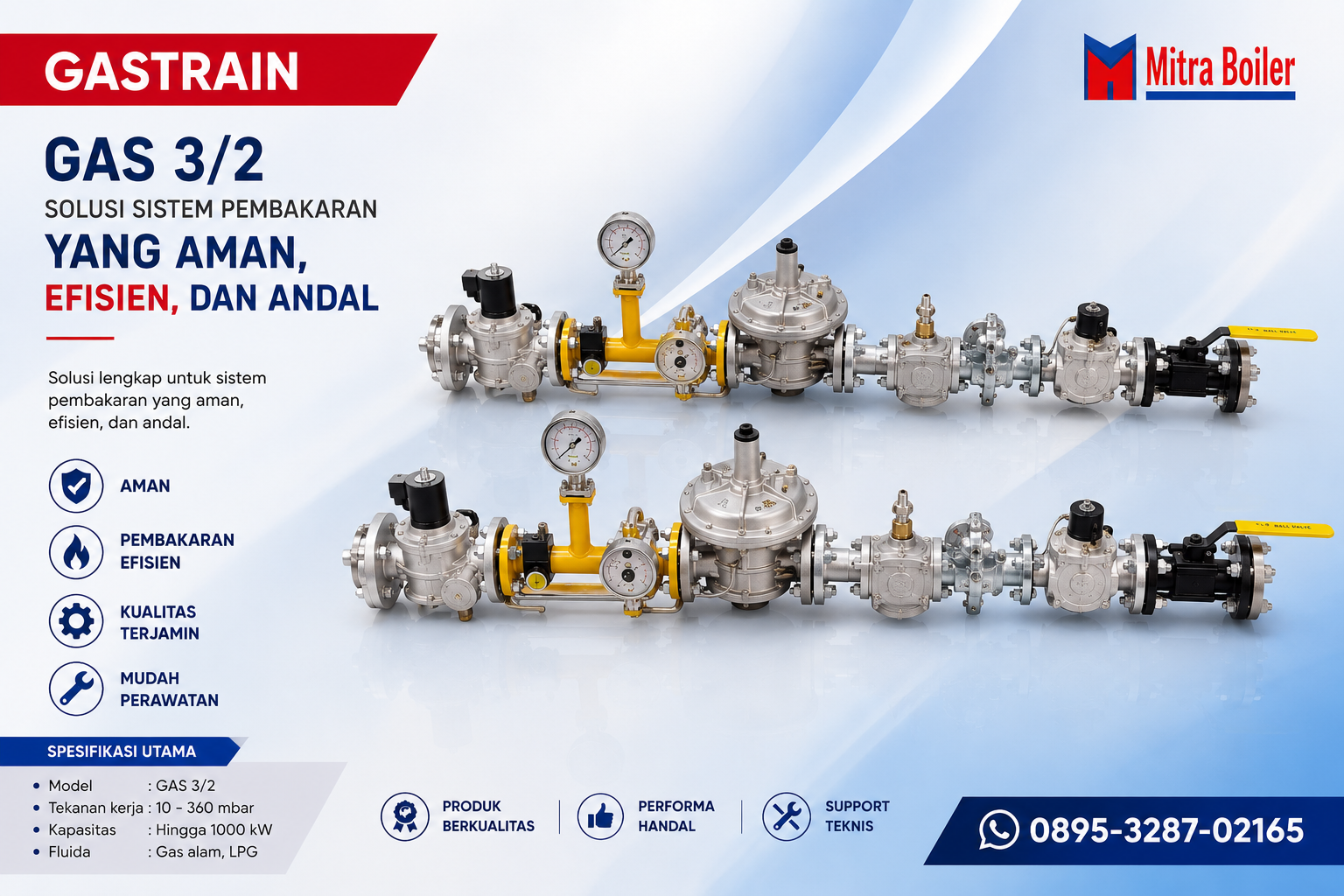 JUAL KOMPONENT GASTRAIN BURNER RIELLO GAS 3/2