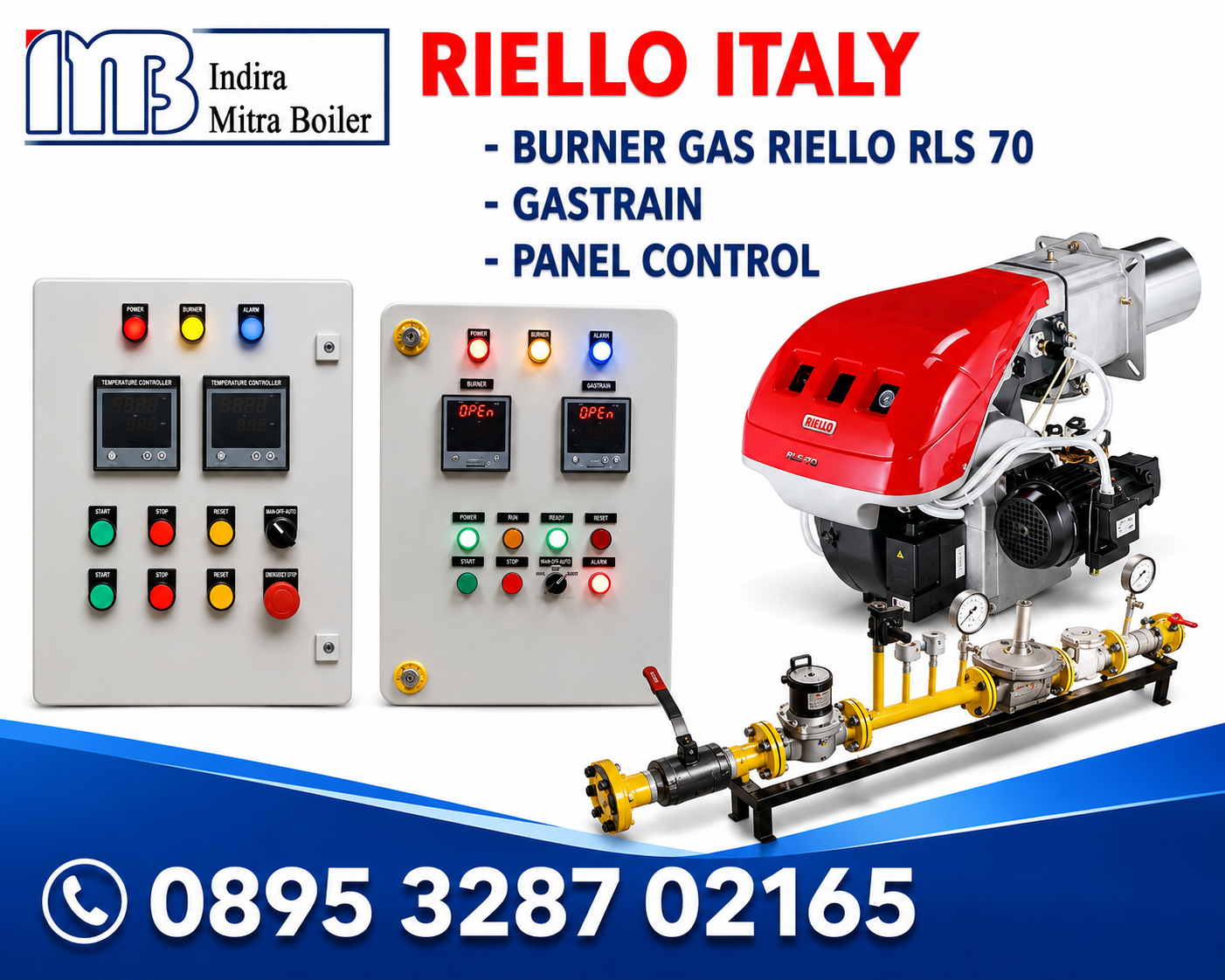 JUAL PANEL TEMPERATURE CONTROL BURNER RIELLO RLS 70