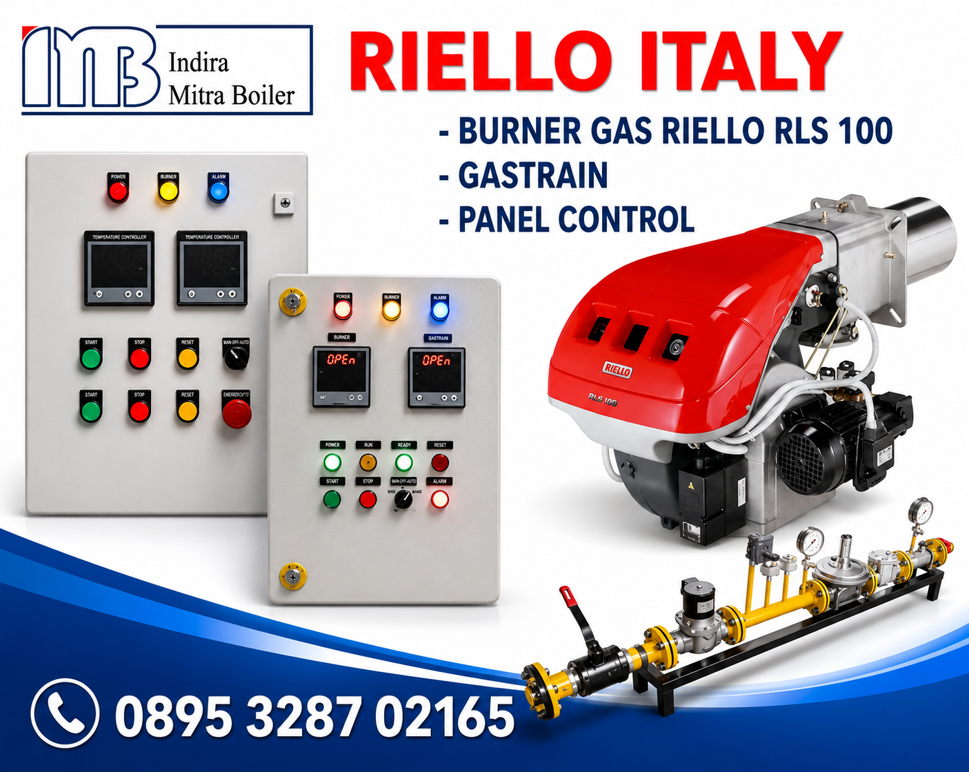 JUAL PANEL TEMPERATURE CONTROL BURNER RIELLO RLS 100