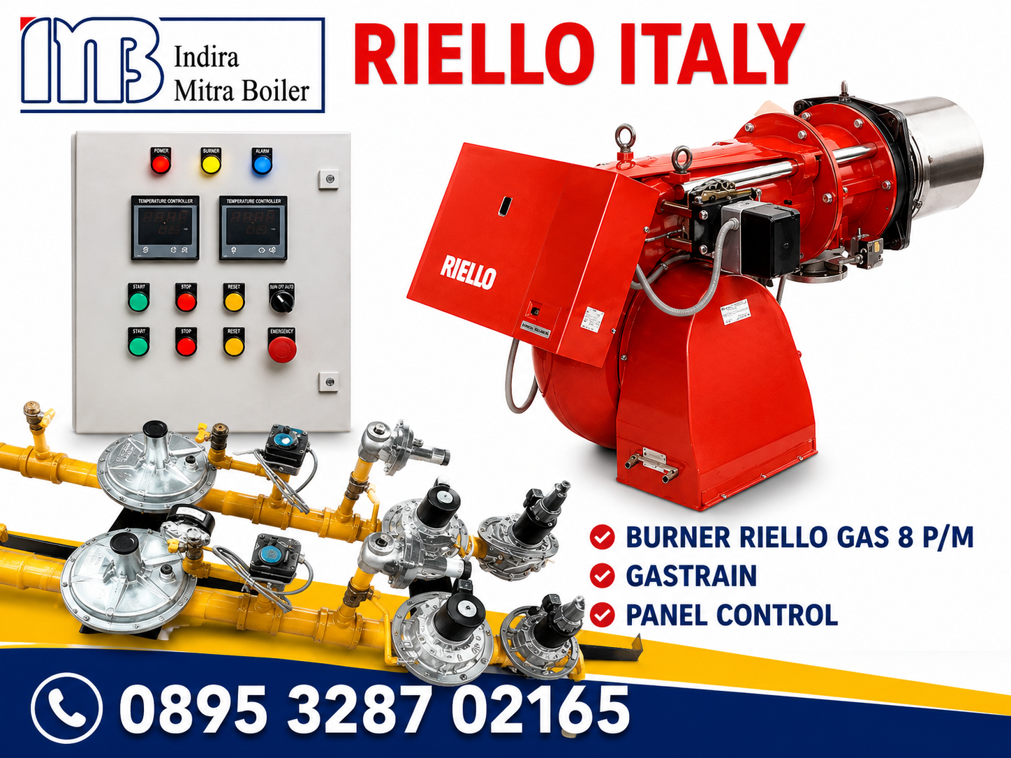 JUAL PANEL TEMPERATURE CONTROL BURNER RIELLO GAS 8 P/M