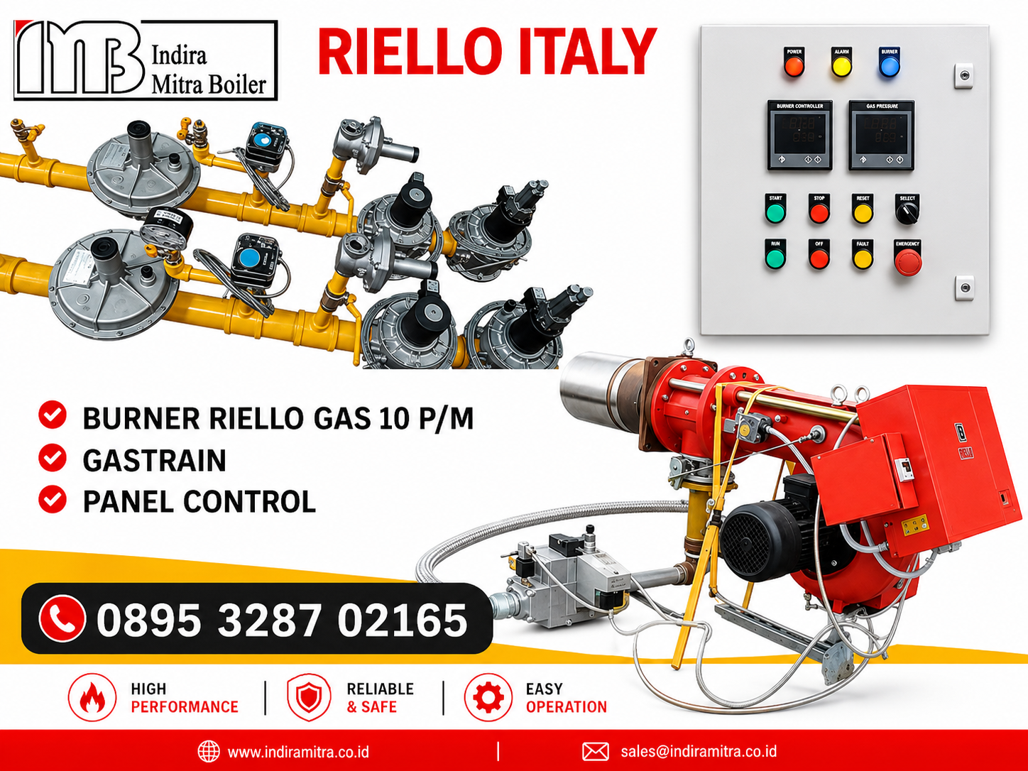 JUAL PANEL TEMPERATURE CONTROL BURNER RIELLO GAS 10 P/M