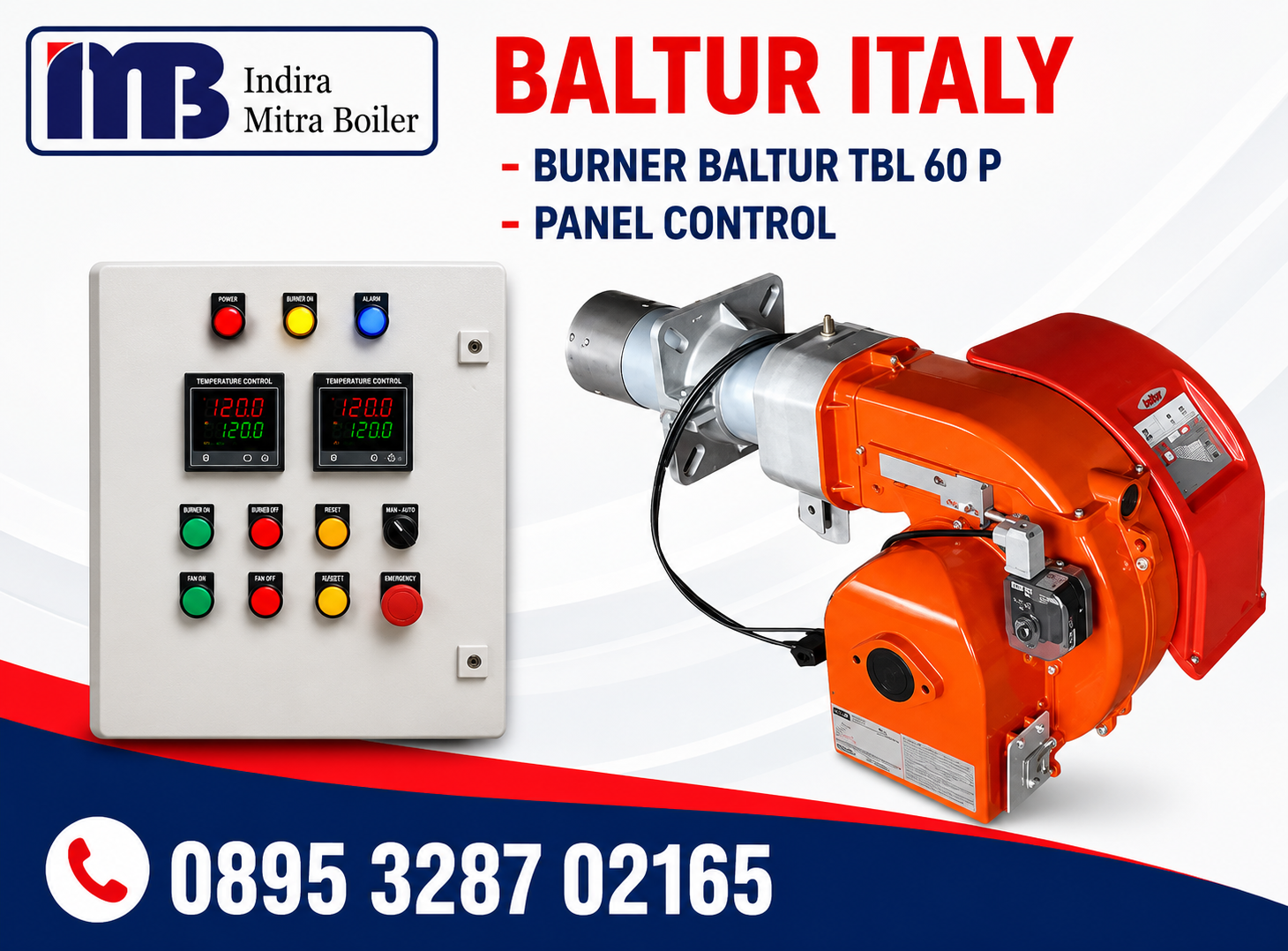 JUAL OIL BURNER BALTUR TBL 60 P + PANEL TEMPERATURE CONTROL