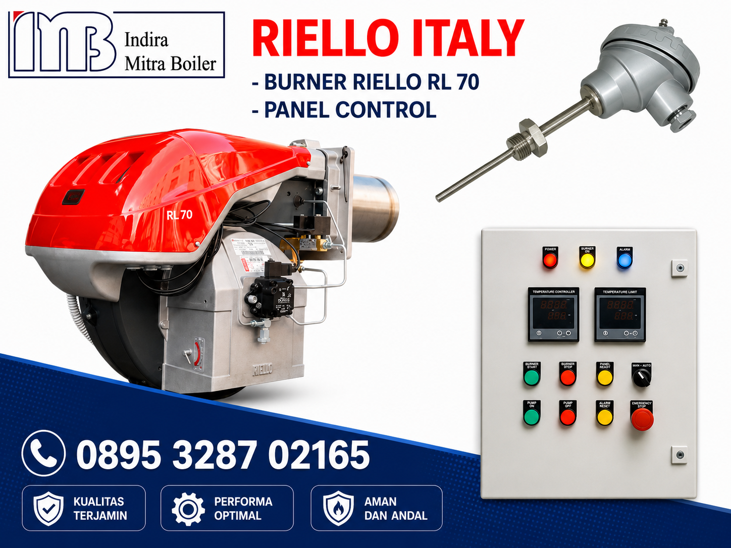 JUAL PANEL TEMPERATUR CONTROL UNTUK BURNER RIELLO RL 70
