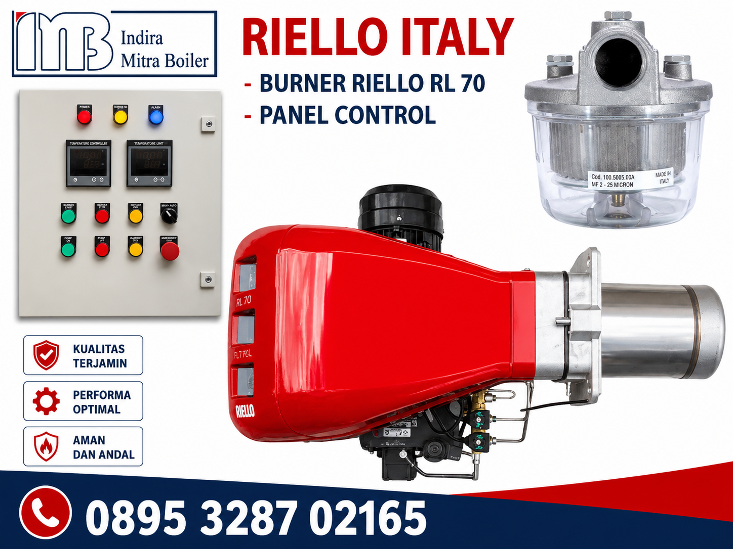 JUAL PANEL TEMPERATUR CONTROL UNTUK BURNER RIELLO RL 130