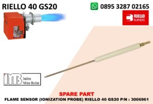 JUAL FLAME SENSOR (IONIZATION PROBE) RIELLO 40 GS20 P/N : 3006961